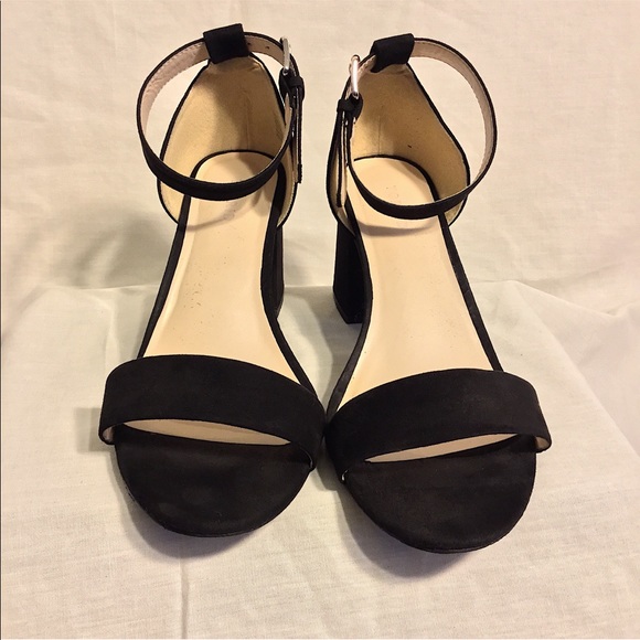 Black Ankle Strap Heel Sandal (WIDE WIDTH) - Picture 1 of 4